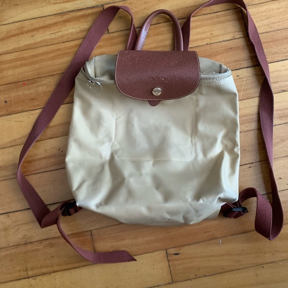 Longchamp backpack Cream and Brown Backpack - Picture 1 of 10